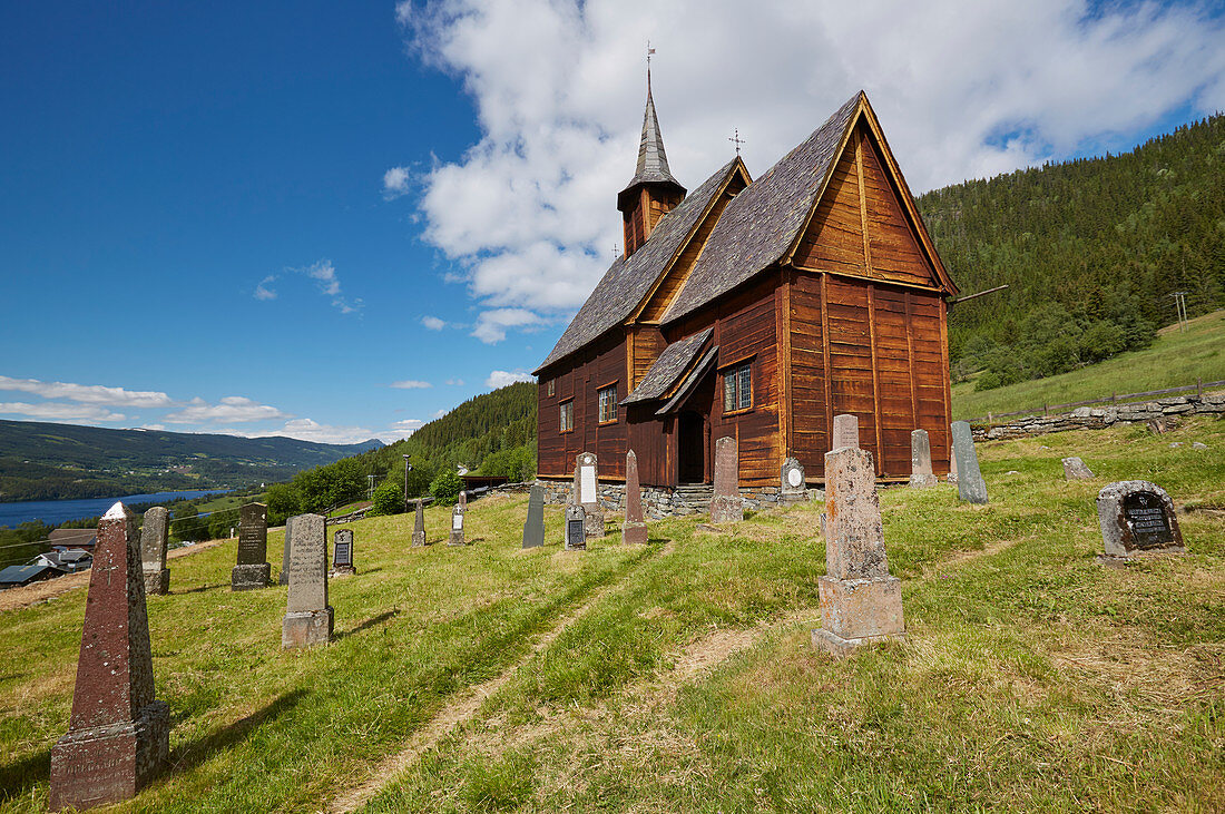 Lomen Stave Church, Vestre Slidre Municipality, Oppland, Norway, Europe