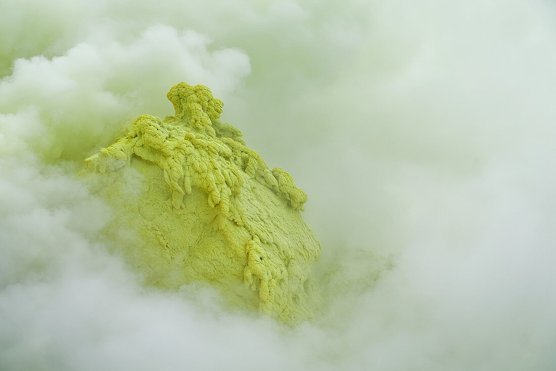 Inside of Ijen volcano, crater, Java Island, Indonesia, Southeast Asia, Asia