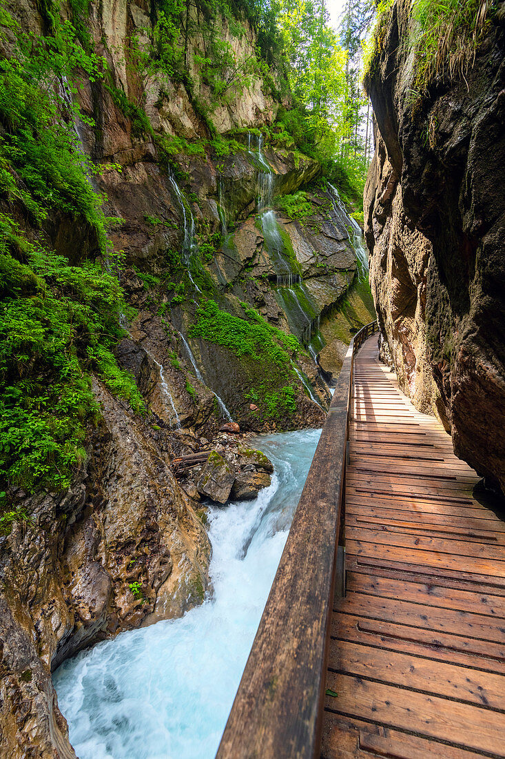 Wasserfälle, Fluss, Schlucht, Canyon, Wimbachklamm, Berchtesgaden, Bayern, Deutschland, Europa 