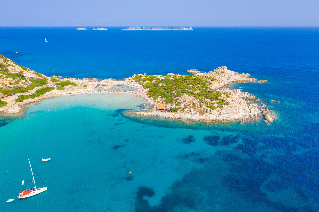 Punta Molentis Kap und Strand, Villasimius, Cagliari, Sardinien, Italien