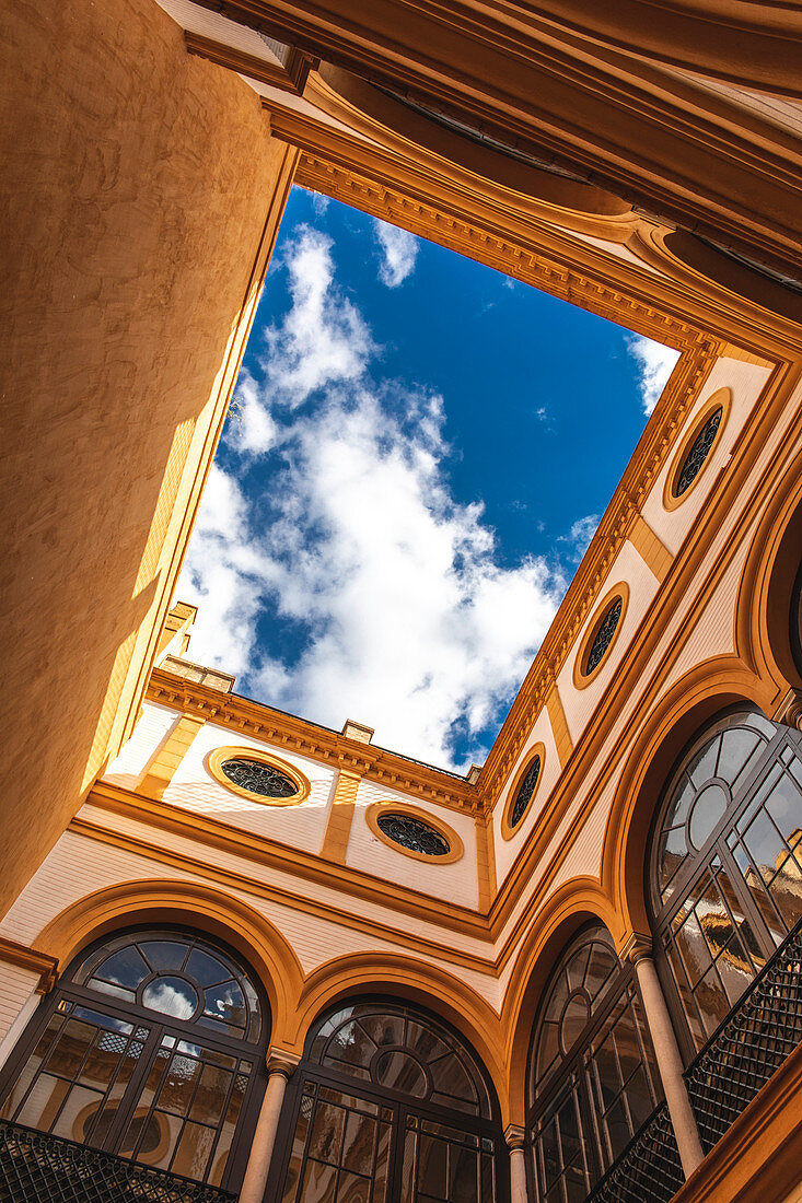 Echte Alcazar-Terrassen. Sevilla, Andalusien, Spanien