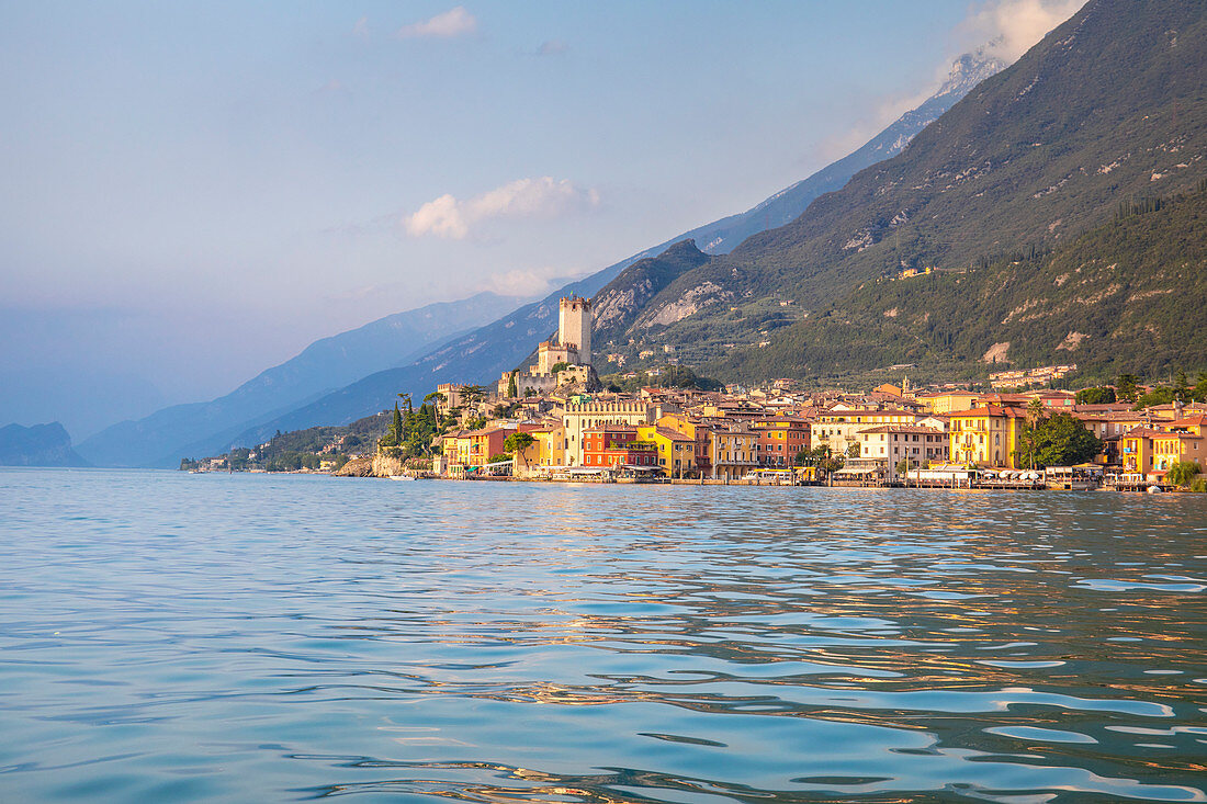 Malcesine, a small village with an historic castle on Garda Lake coast. Verona province, Veneto, Italy.