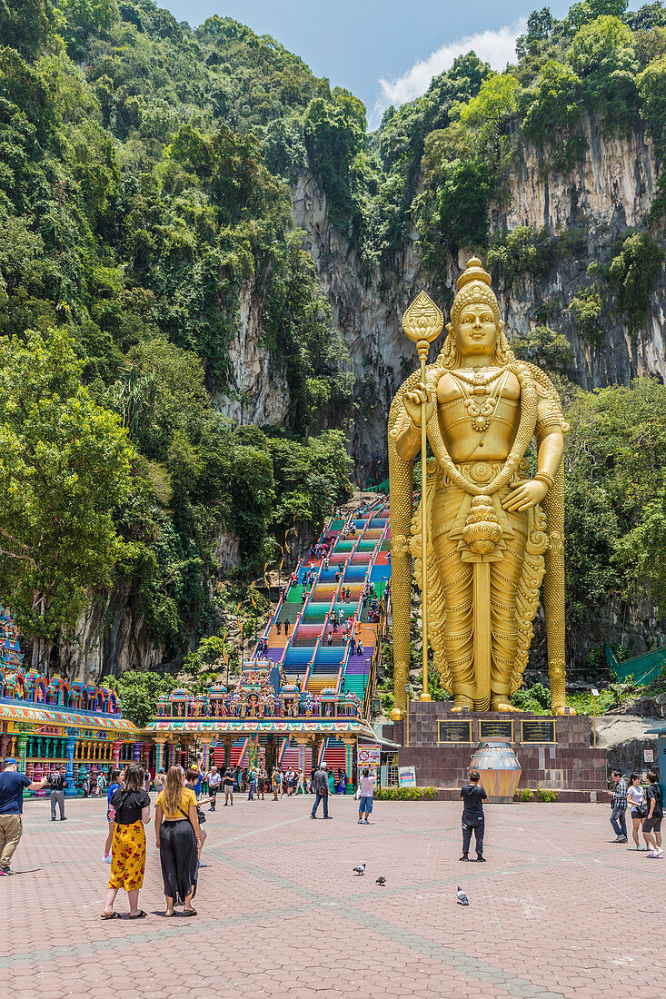 Lord Murugan Statue at the Batu Caves, Kuala Lumpur, Malaysia, Southeast Asia, Asia