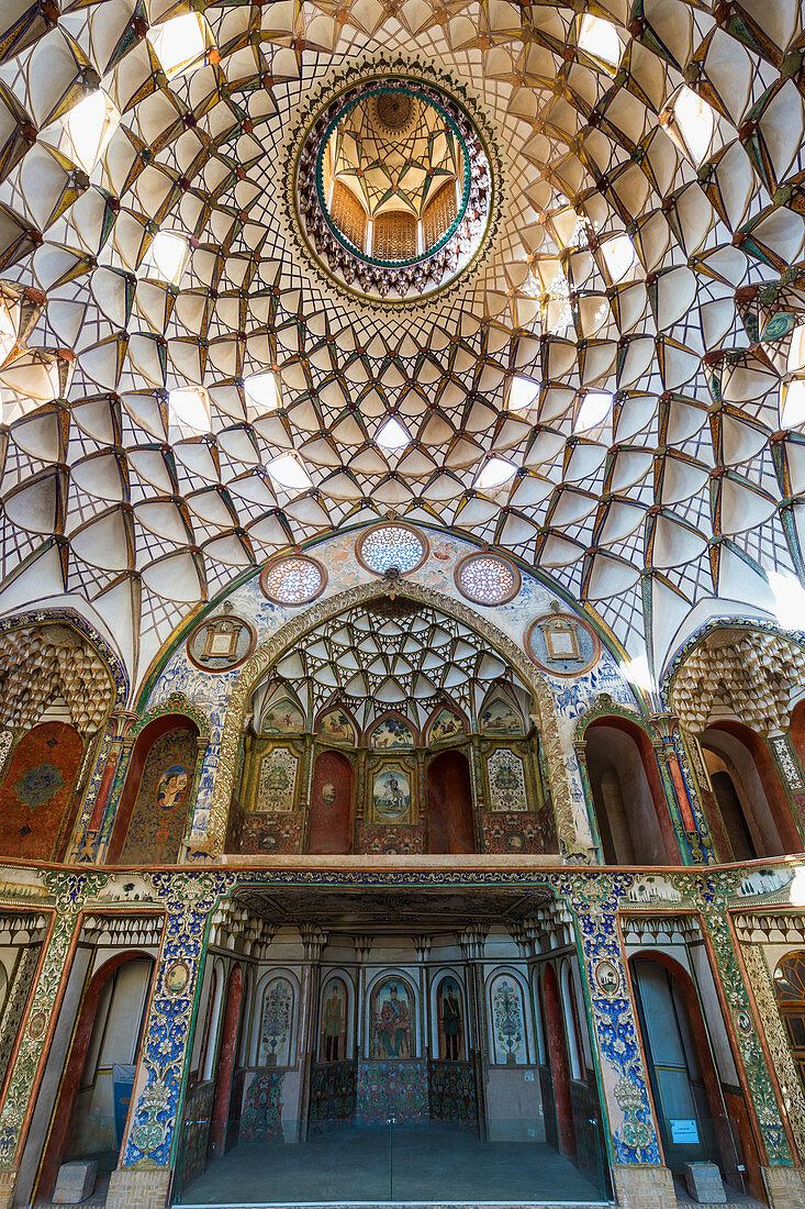 Borujerdi House, main dome, Kashan, Isfahan Province, Islamic Republic of Iran, Middle East