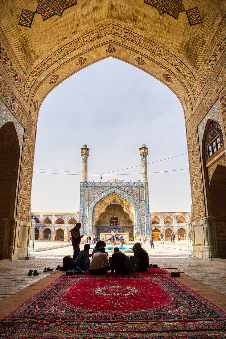 Northside Iwan, Masjed-e Djame (Jameh Mosque), UNESCO World Heritage Site, Esfahan, Iran, Middle East