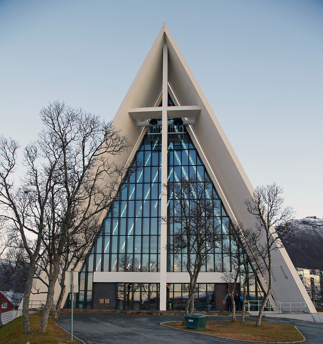 Eismeerkathedrale in Tromsö, Ishavskatedralen, Tromsöysundet, Troms, Norwegen, Europa