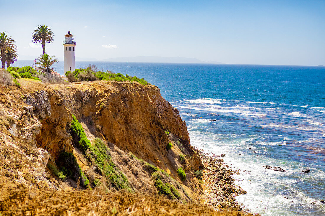 View of Point Vicente Lighthouse, Rancho Palos Verdes, California, United States of America, North America