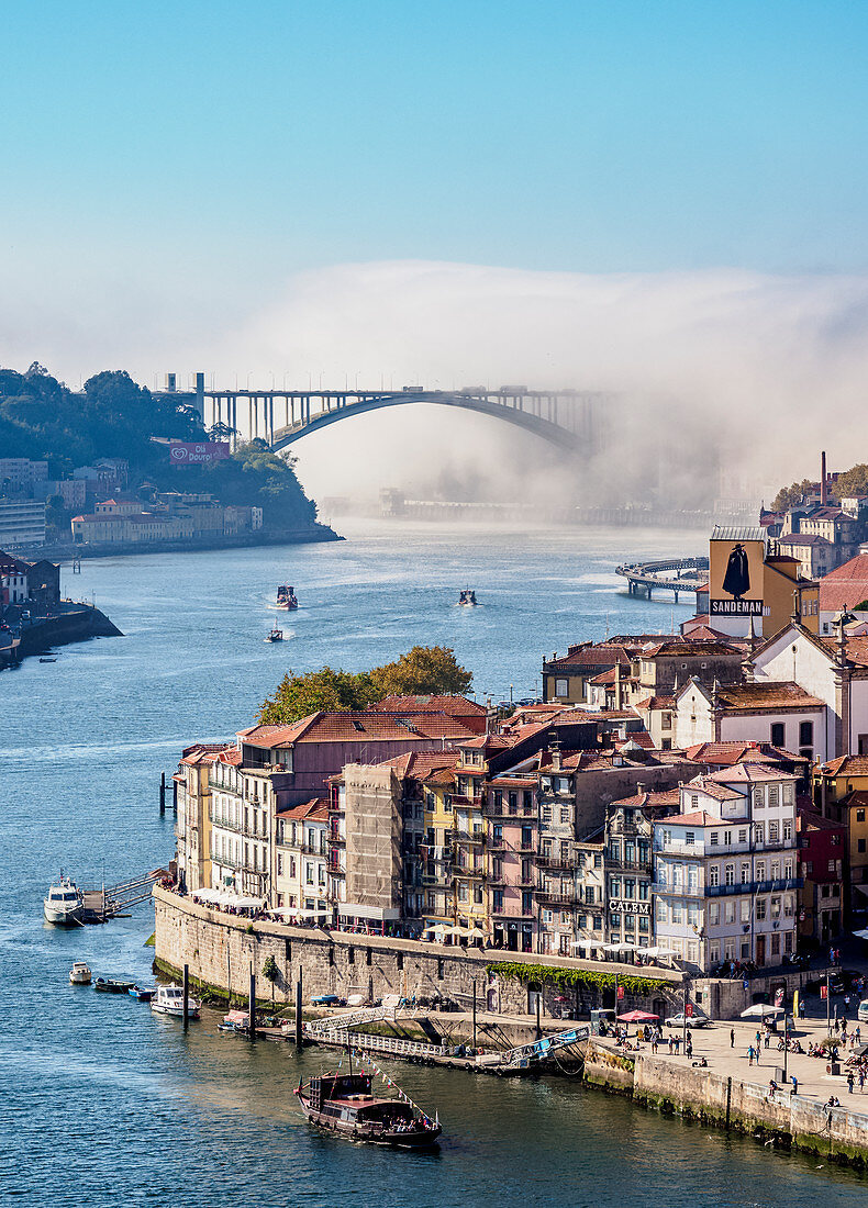 View towards Arrabida Bridge, Porto, Portugal, Europe