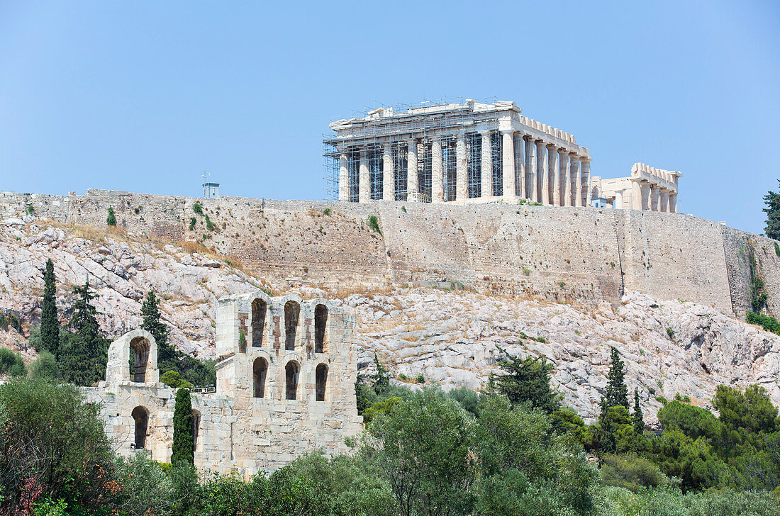 Parthenon, Akropolis, UNESCO-Weltkulturerbe, Athen, Griechenland, Europa