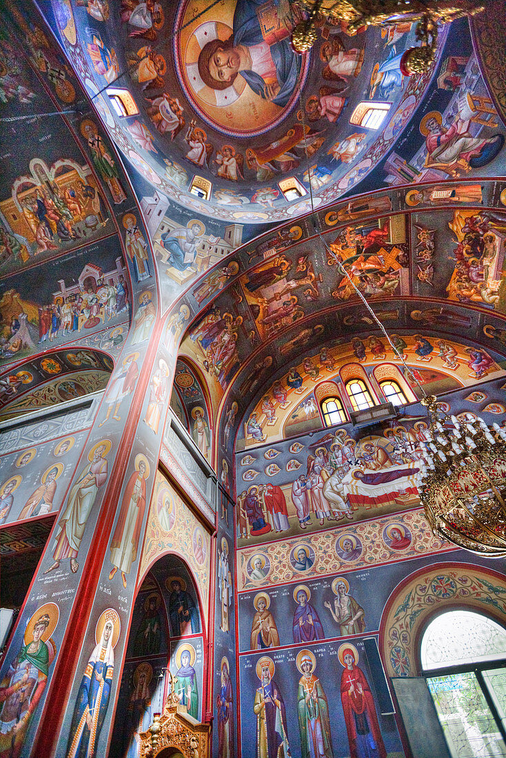Frescoes, St. Johns Forerunner's Parish, Athens, Greece, Europe