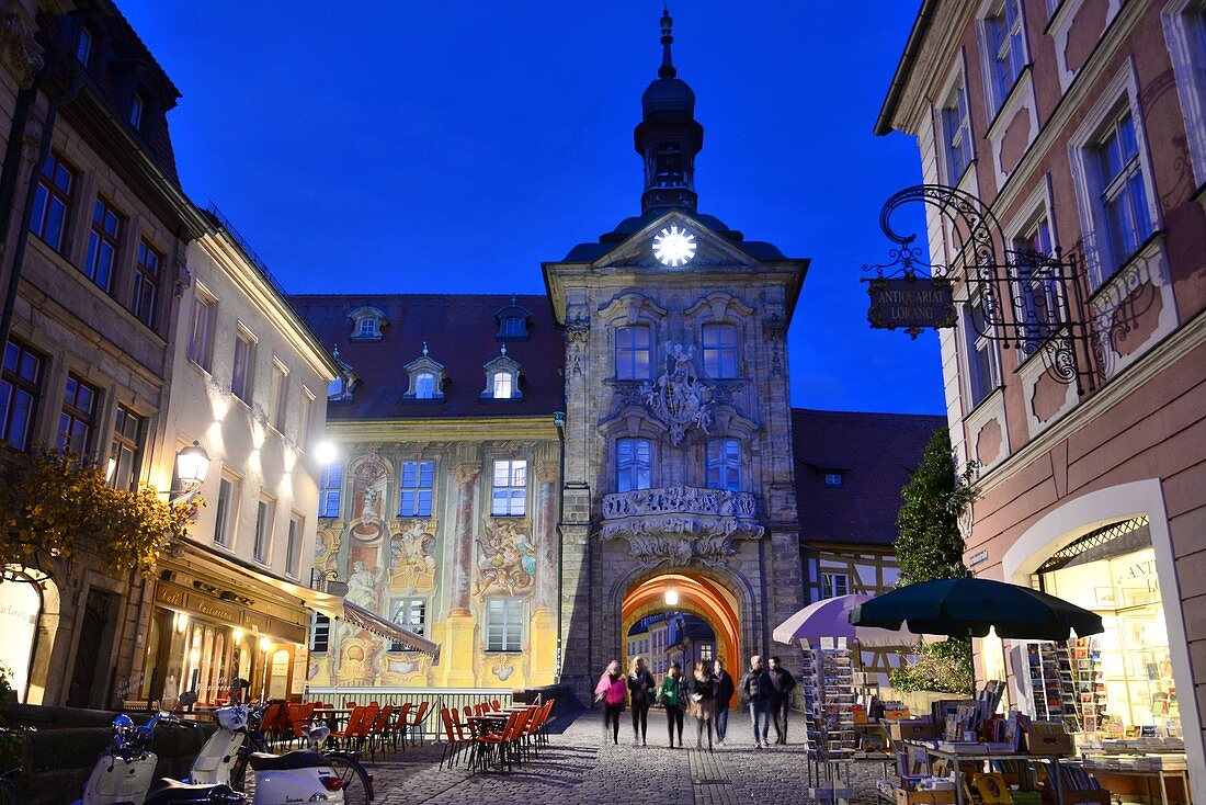 am alten Rathaus, Bamberg, Ober-Franken, Bayern, Deutschland