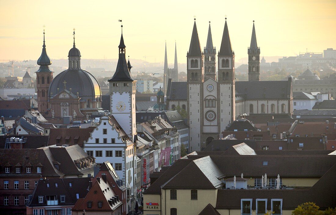 View from the fortress on Würzburg, Lower Franconia, Bavaria, Germany