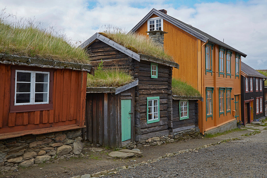 Sleggveien in the mining town of Roeros, UNESCO World Heritage, Soer-Troendelag, Norway, Europe