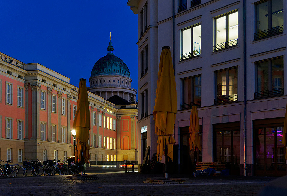 Otto Braun Platz, City Palace, Nikolaikirche, Alter Markt, Potsdam, Brandenburg State, Germany