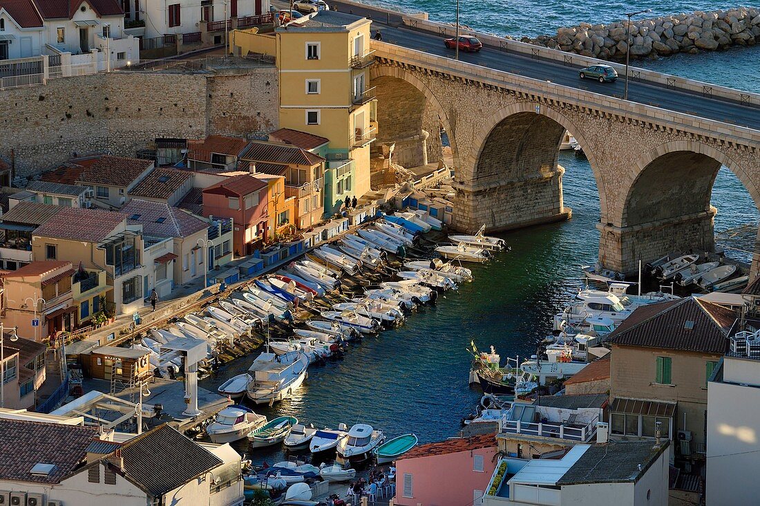 France, Bouches du Rhone, Marseille, Endoume district, Vallon des Auffes