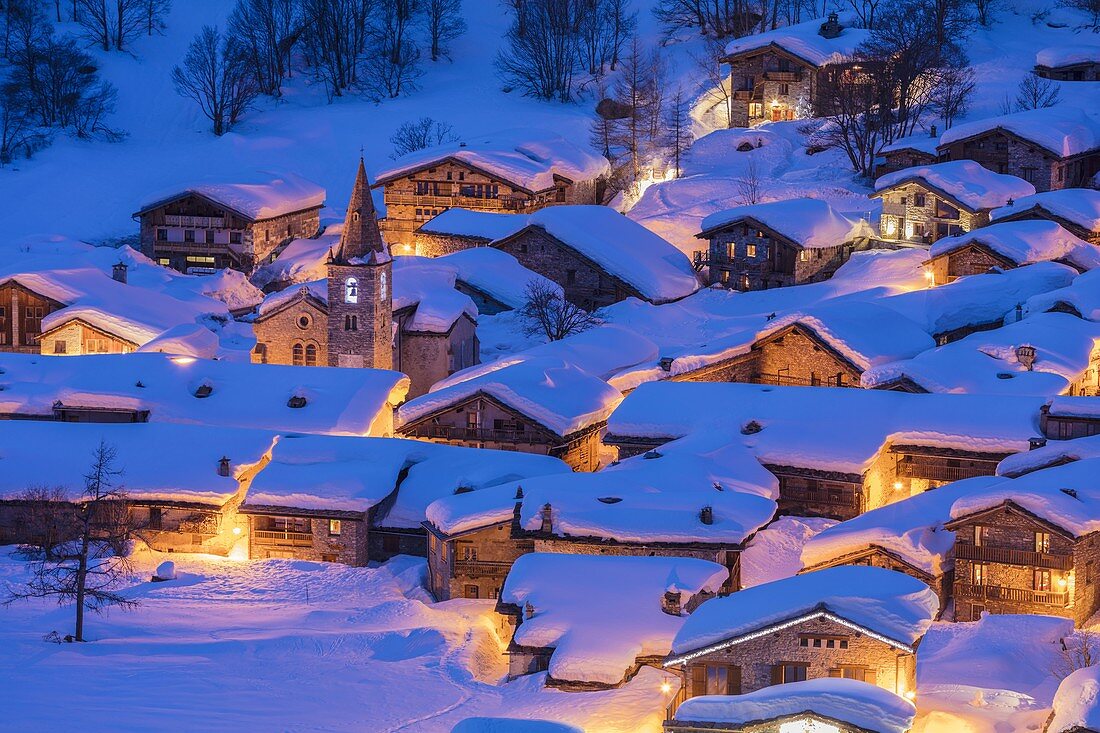 France, Savoie, Vanoise National Park, Bonneval sur Arc, labelled Les Plus Beaux Villages de France (The Most Beautiful Villages of France), the highest village of Haute Maurienne (1850 m)