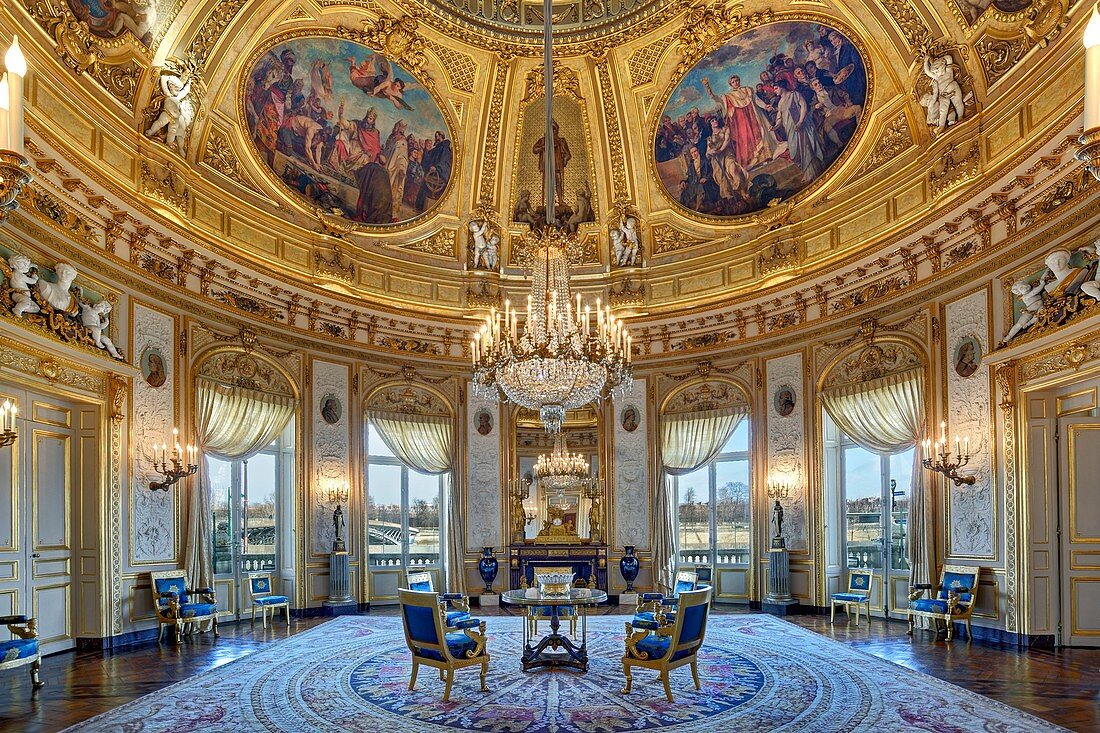 France, Paris, hôtel de Salm; palace of the Legion of honor, the Rotunda room
