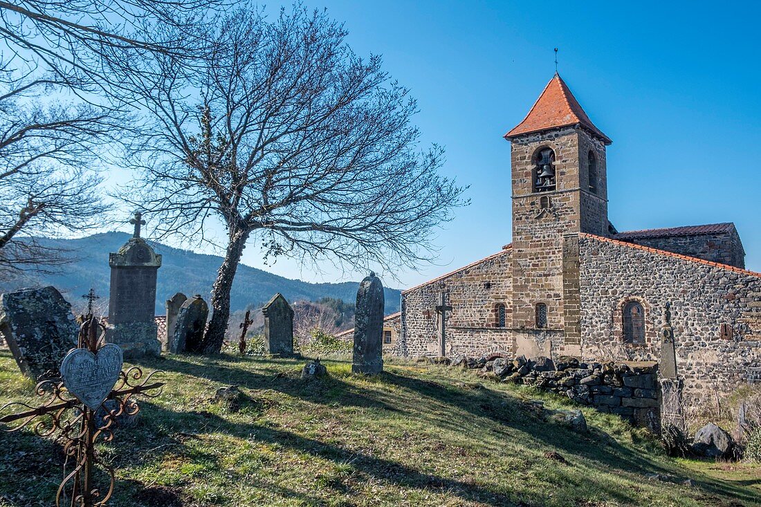 Frankreich, Haute Loire, Dorf Saint Arcons d'Allier, Alliertal