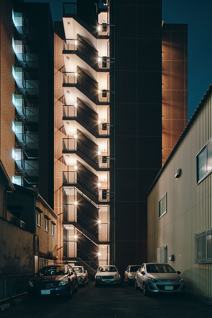 Moderne Wohnblöcke, Osaka, Japan