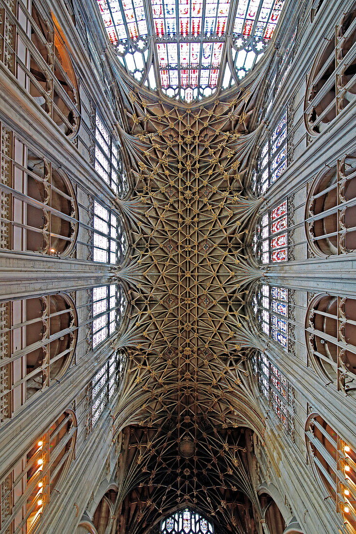 Gewölbe der Kathedrale, Gloucester, Gloucestershire, England