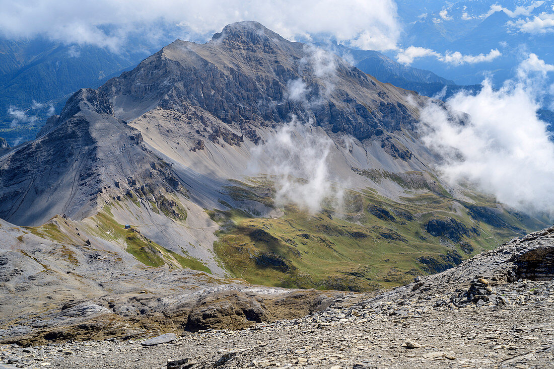 Deep view of Grand Chavalard, from the Grande Dent de Morcles, Bernese Alps, Vaud, Vaud, Switzerland