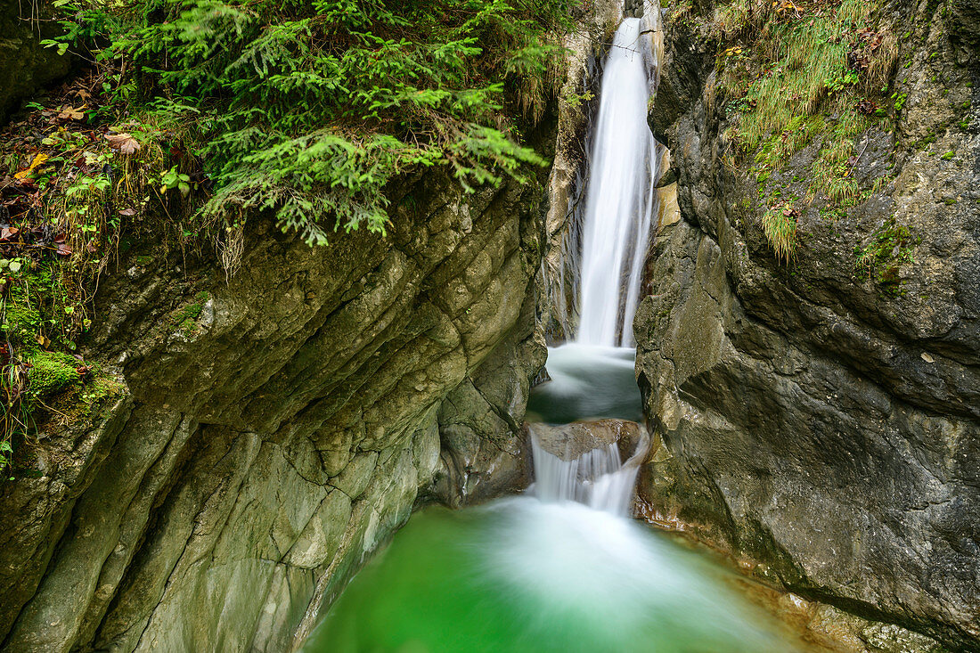 Waterfall, Tatzelwurm, Sudelfeld, Bavarian Alps, Upper Bavaria, Bavaria, Germany