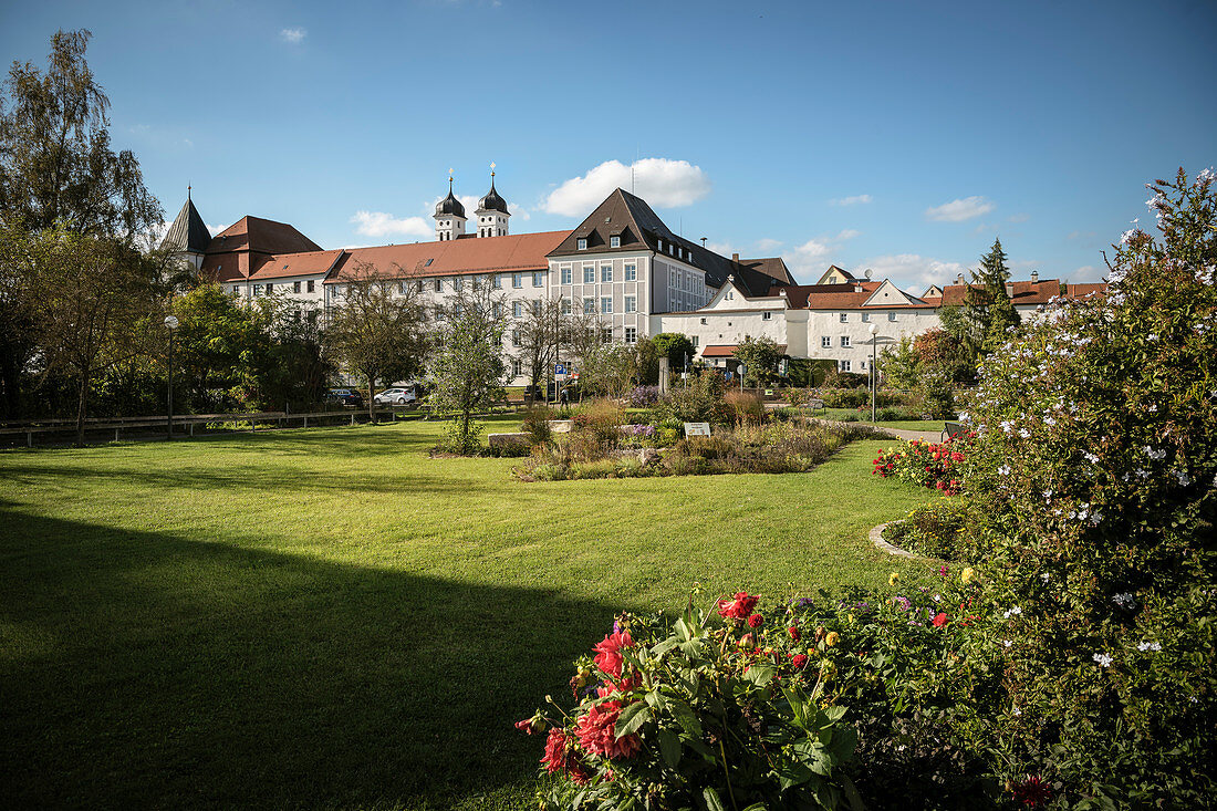 Margrave castle Günzburg with the court church, administrative region of Swabia, Bavaria, Danube, Germany