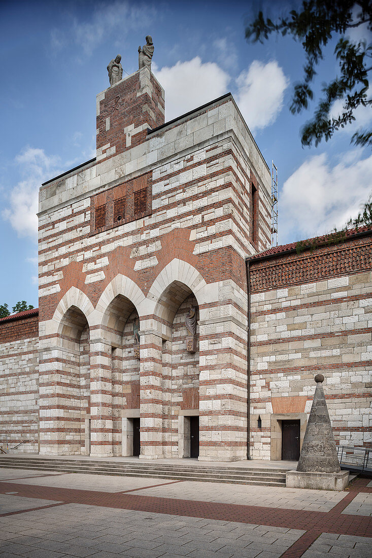 expressionist garrison church of St Johann Baptist, Neu-Ulm, Bavaria, Germany