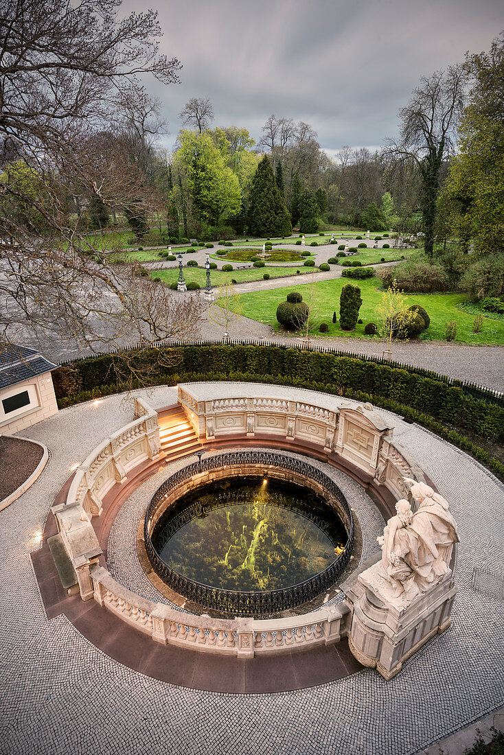 the source of the Danube at the castle in Donaueschingen, Schwarzwald-Baar-Kreis, Baden-Württemberg, Danube, Germany