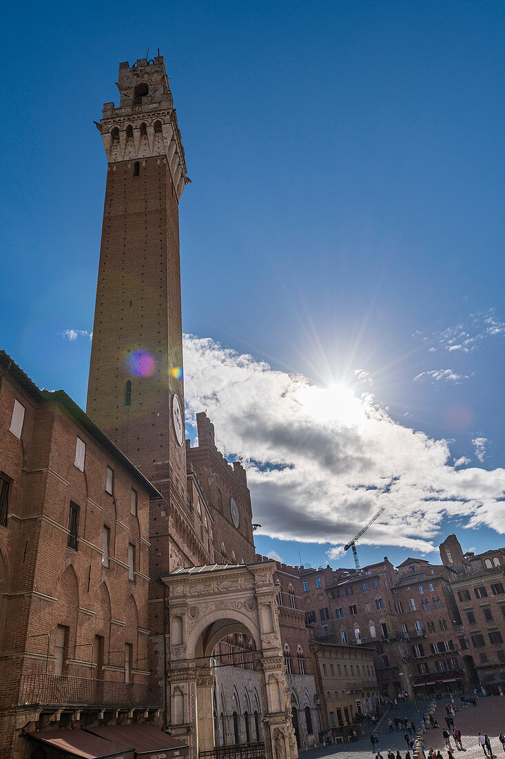 Torre del Mangia in Siena, Provinz Siena, Toskana, Italien 