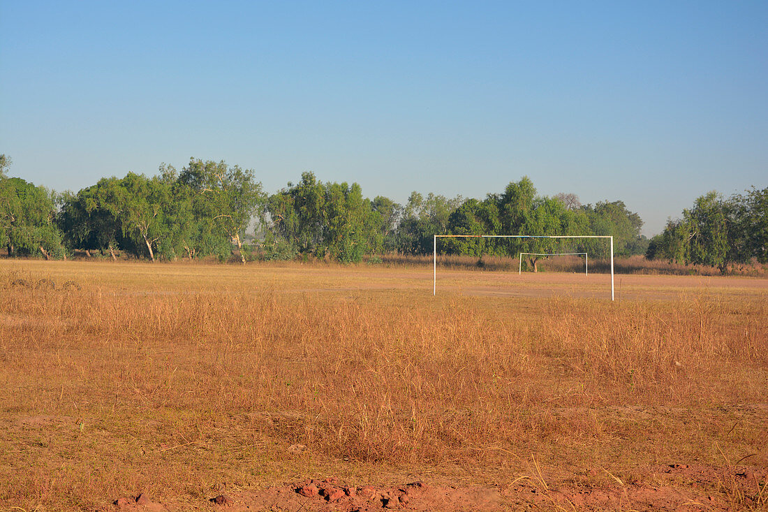 Gambia; Central River Region; Kuntaur; Soccer field on the outskirts