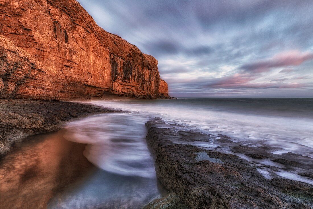 Dancing Ledge, Juraküste, Isle of Purbeck, Dorset, England, Vereinigtes Königreich