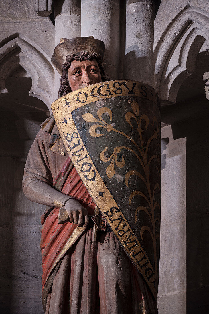 UNESCO World Heritage Site &quot;Naumburg Cathedral&quot;, donor figure, Naumburg (Saale), Burgenlandkreis, Saxony-Anhalt, Germany