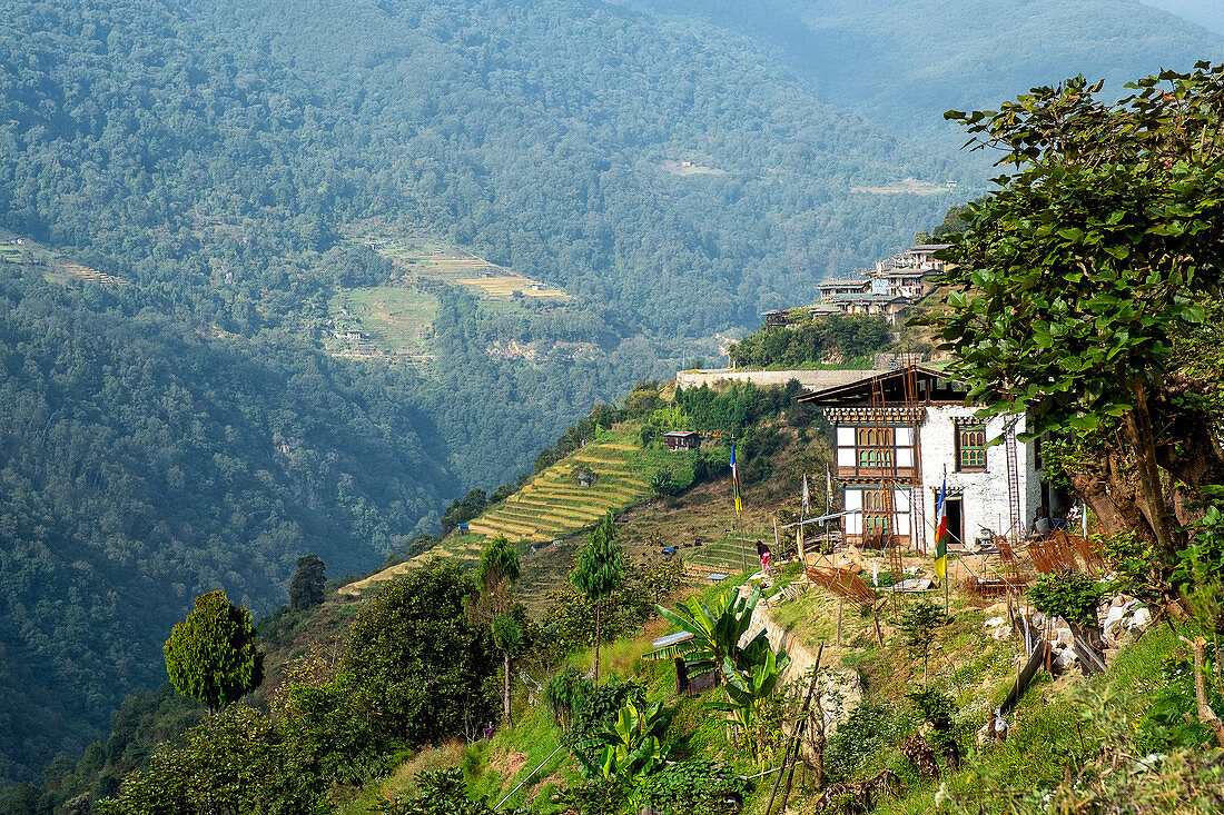 Trongsa landscape, Bhutan, Himalayas, Asia