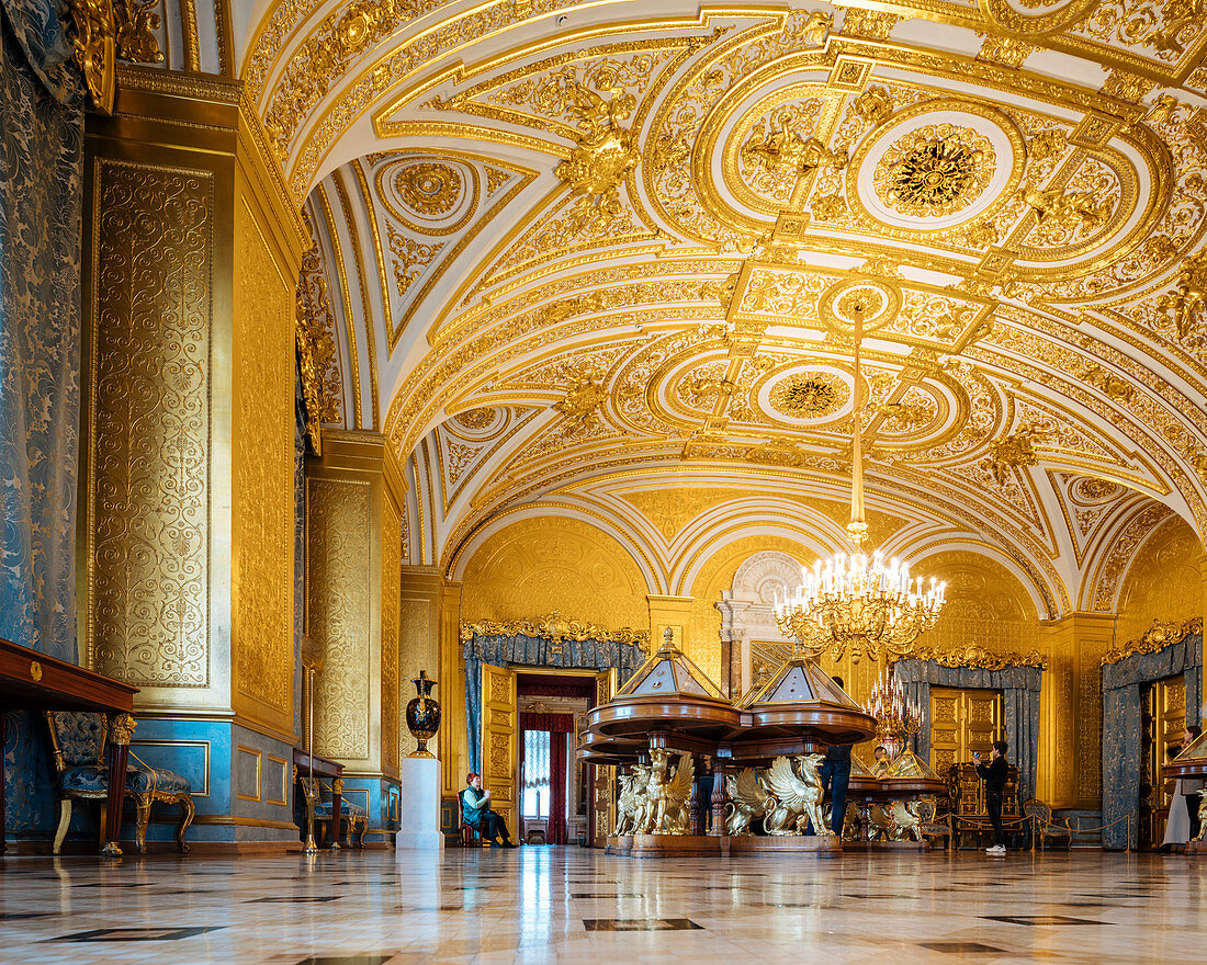 Interior of The State Hermitage Museum, UNESCO World Heritage Site, St. Petersburg, Leningrad Oblast, Russia, Europe