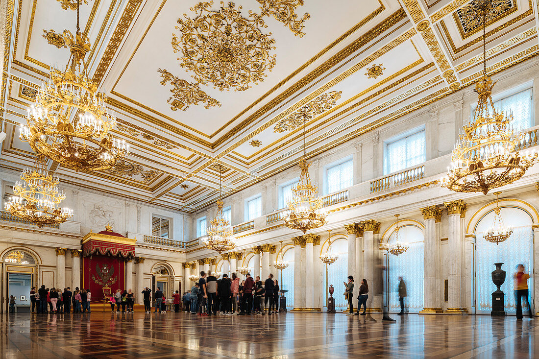 Innenraum der Eremitage, UNESCO-Weltkulturerbe, St. Petersburg, Oblast Leningrad, Russland, Europa