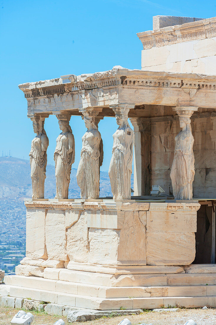 Porch of Caryatids, Erechtheion Temple, Acropolis, UNESCO World Heritage Site, Athens, Greece, Europe