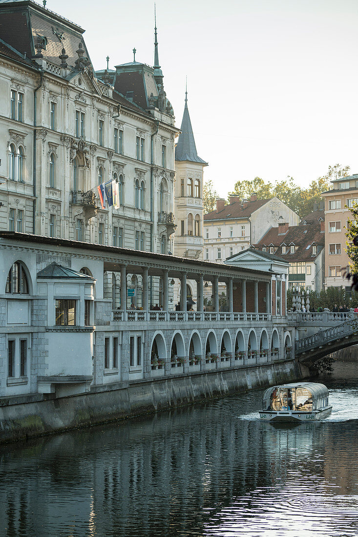 Ljubljanica-Kanal, Altstadt, Ljubljana, Slowenien, Europa
