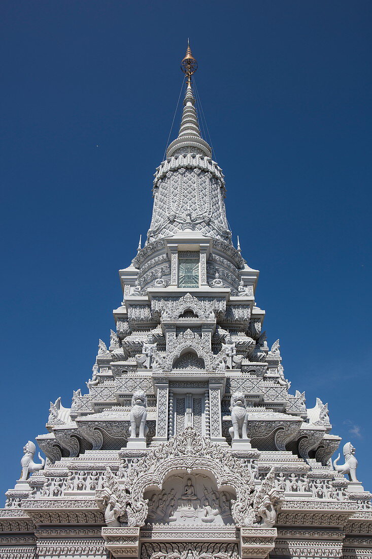 Stupa auf dem Berg Phnom Oudong, Oudong (Udong), Kampong Speu, Kambodscha, Asien