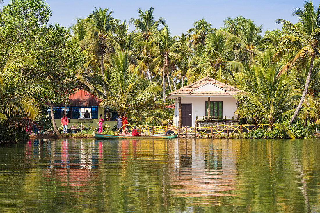 Resort auf Munroe Island, Kollam, Kerala, Indien, Asien