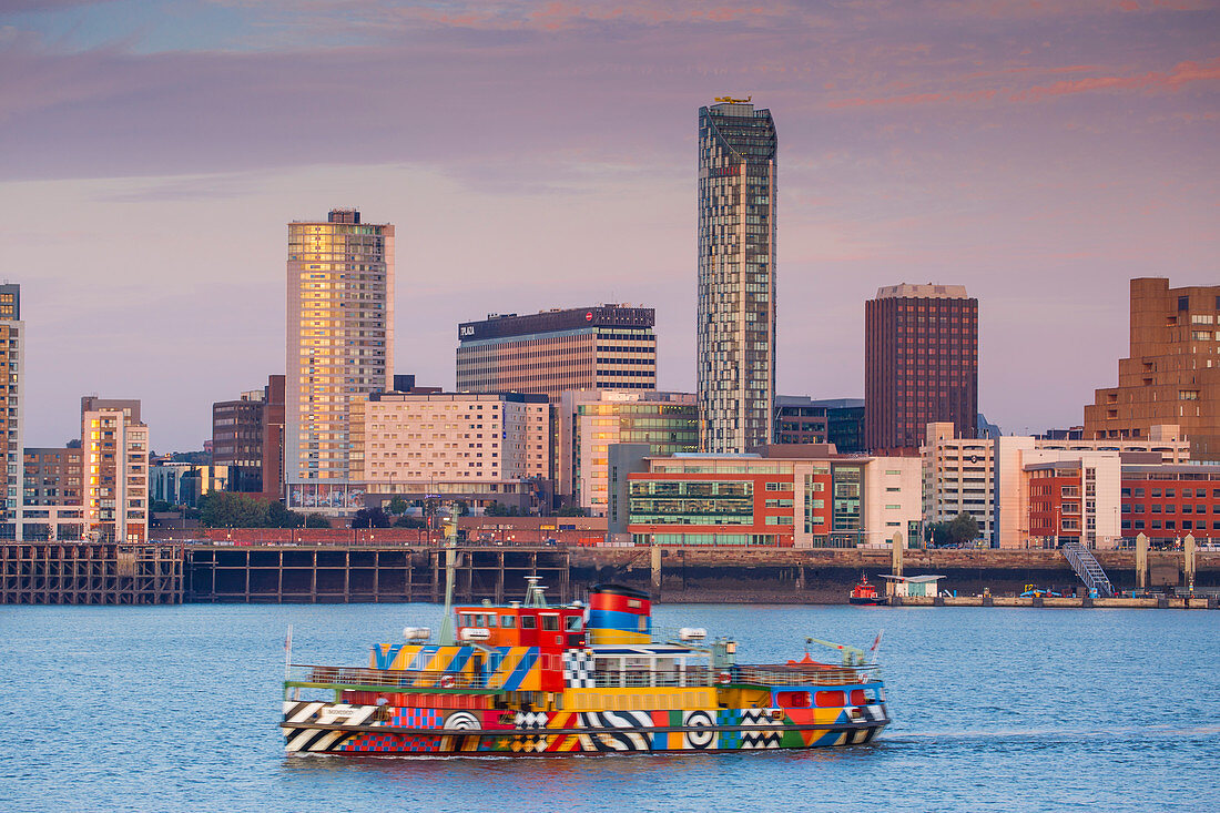 Ansicht der Skyline von Liverpool, Liverpool, Merseyside, England, Vereinigtes Königreich, Europa