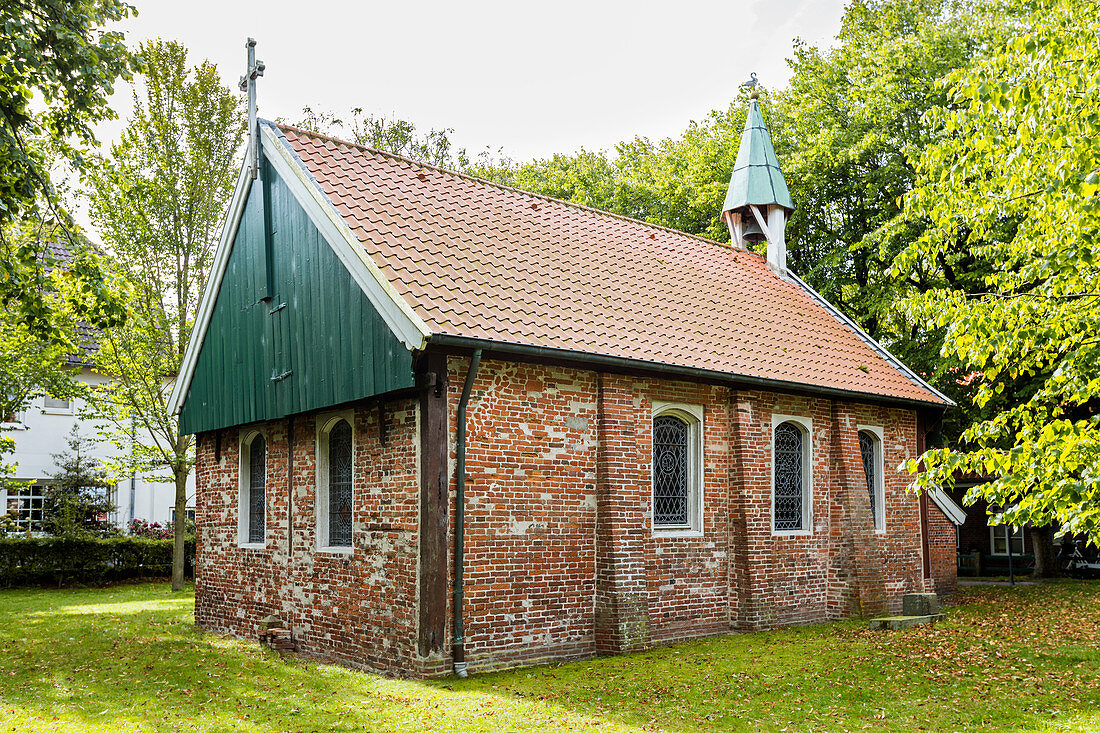 Old island church (Protestant) from Spiekeroog, built in 1696, Spiekeroog, East Frisia, Lower Saxony, Germany