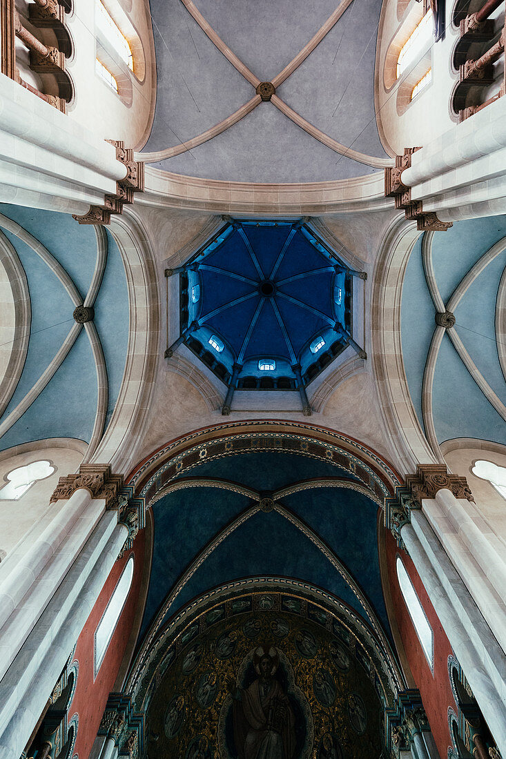 Interior shot of the St. Benno Church, Munich, Germany