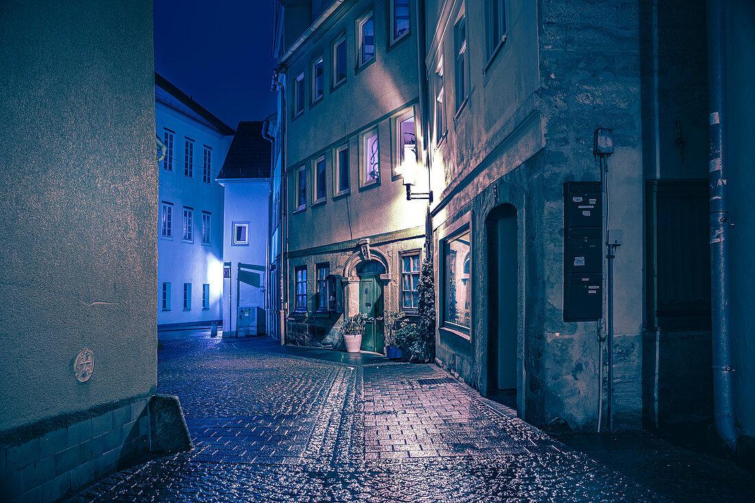 Kleine Rosengasse in Coburg, Upper Franconia, Bavaria, Germany