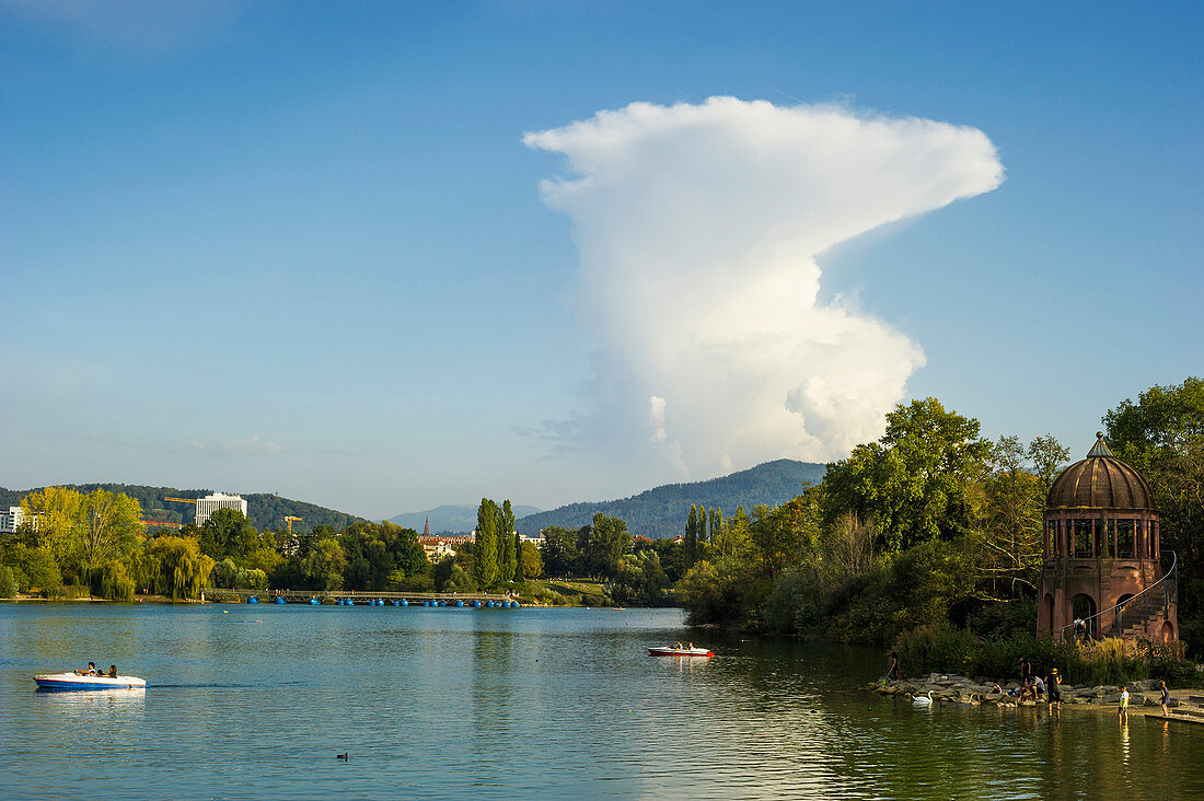 Flückigersee, Seepark, Freiburg im Breisgau, Black Forest, Baden-Württemberg, Germany