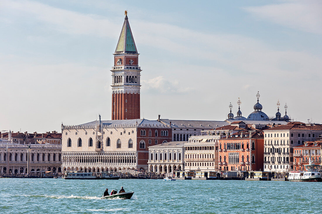 Palazzo Ducale and San Marco Tower in Venice, Veneto, Italy
