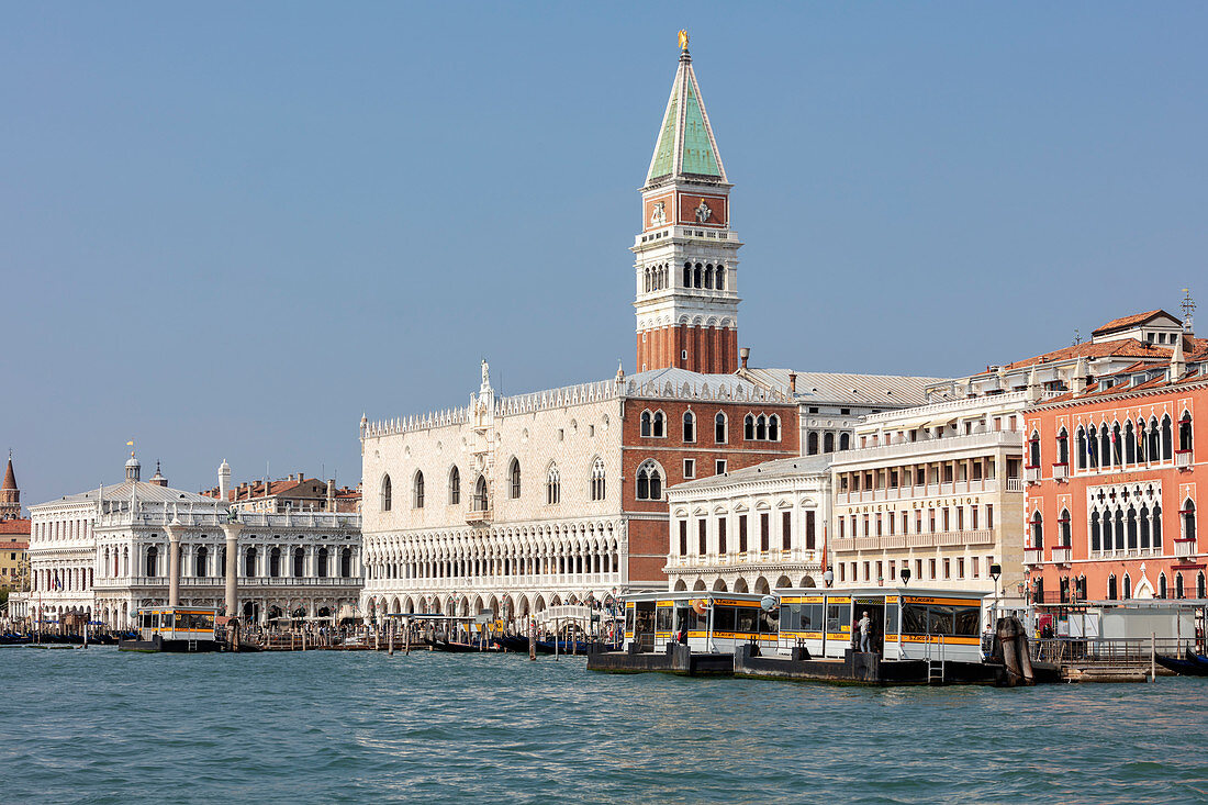 Palazzo Ducale and San Marco Tower in Venice, Veneto, Italy