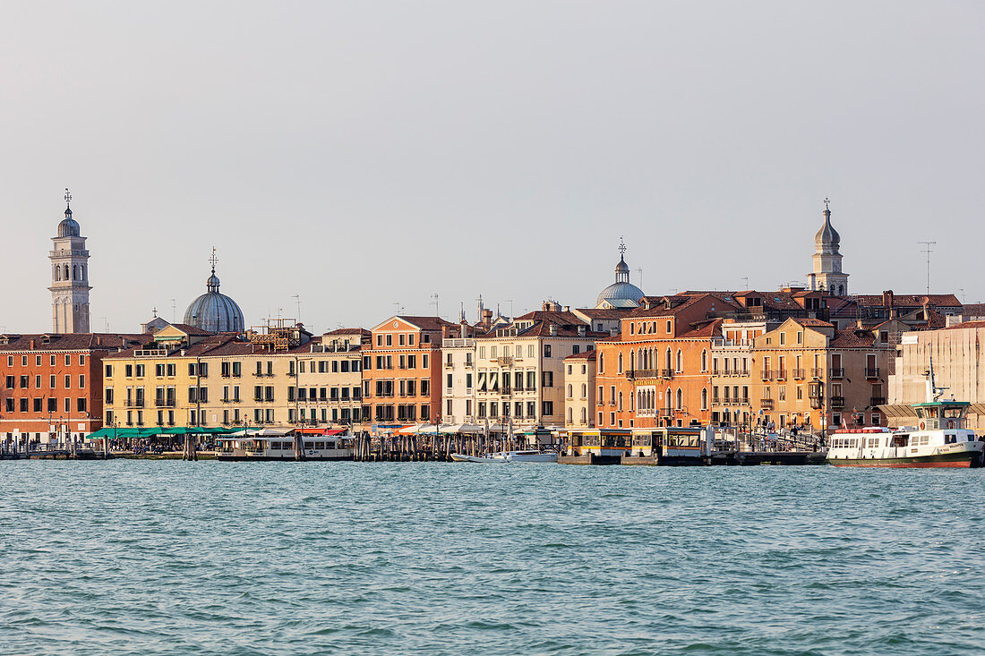 Venice moorings for boats and ferries, Veneto, Italy