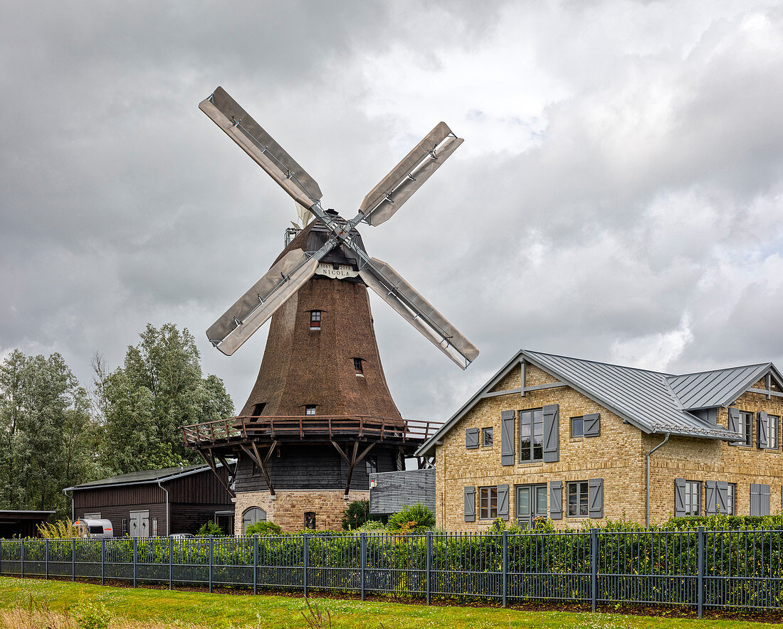 Windmill Auguste, Schleswig, Schleswig-Holstein, Germany
