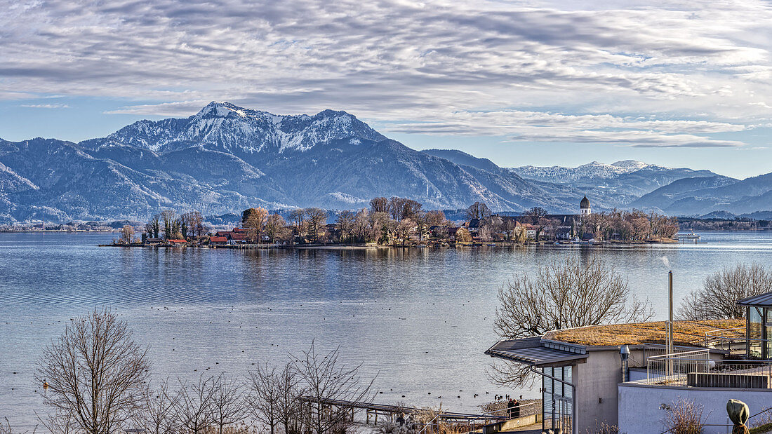 Fraueninsel von Gstadt, Chiemsee, Bavaria, Germany